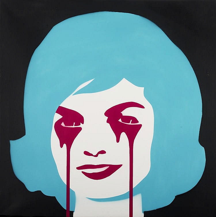 17 PURE EVIL. JFK's nightmare. 100 X 100 cm. Acrílico y spray sobre lienzo, 2012