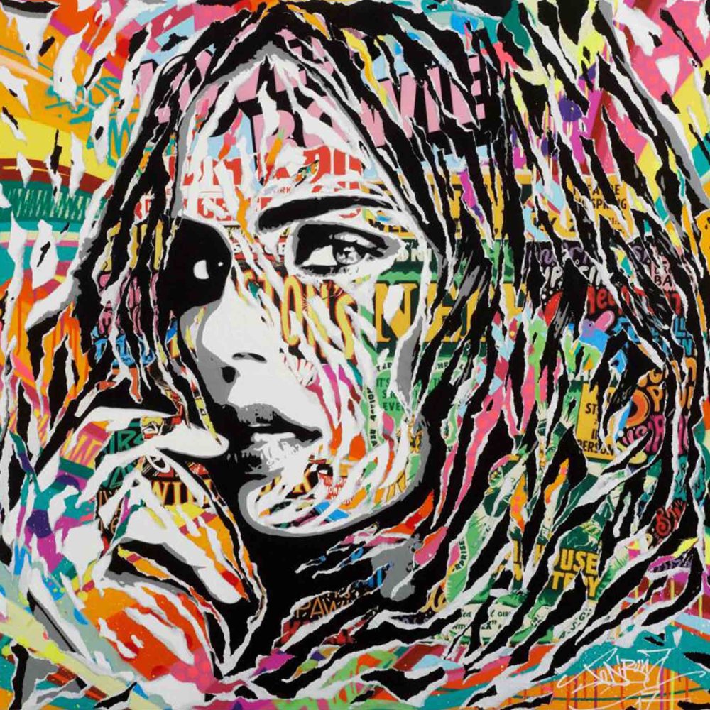 18 JO DI BONA, Remember me, 100 X 100 cm. Técnica mixta sobre lienzo, 2017